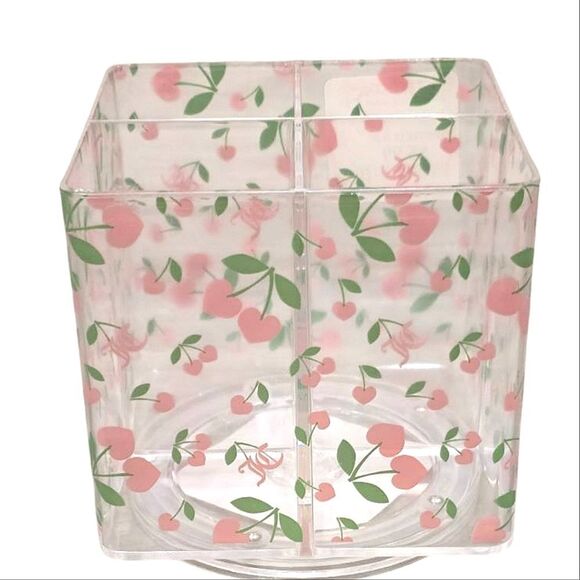 Juicy Couture Home JC Logo Heart Cherry Acrylic Spinner Organizer - Picture 2 of 5